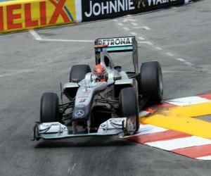 yapboz Michael Schumacher - Mercedes - Monte-Carlo 2010